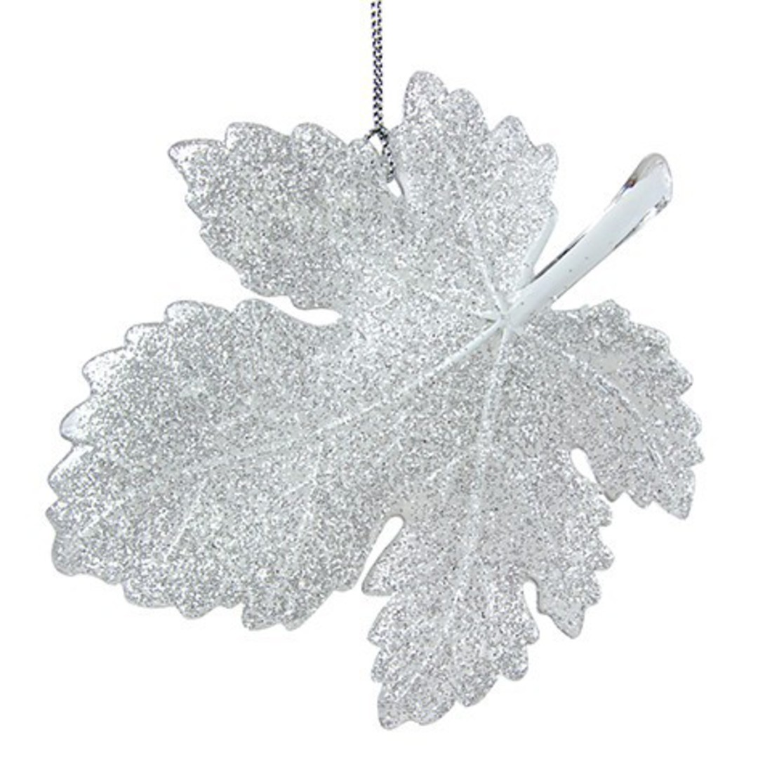 Acrylic Iridescent Glitter Leaf 13cm image 0